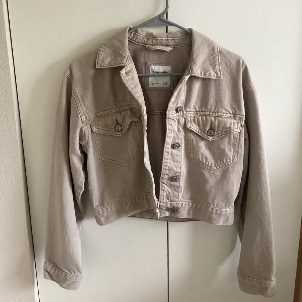 Abercrombie tan denim jacket